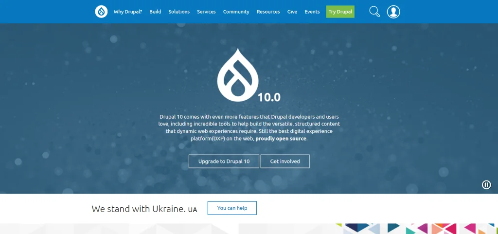 Drupal Open Source CMS Drupal org Drupal dot org homepage