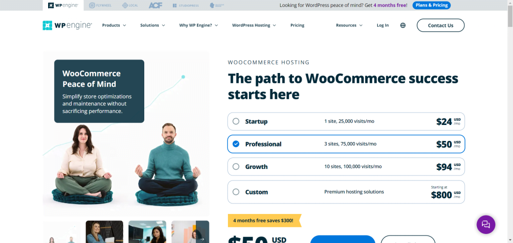 WP Engine WooCommerce success page
