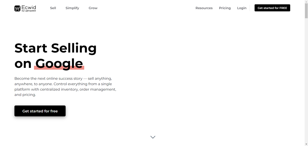 Ecwid ecommerce platform