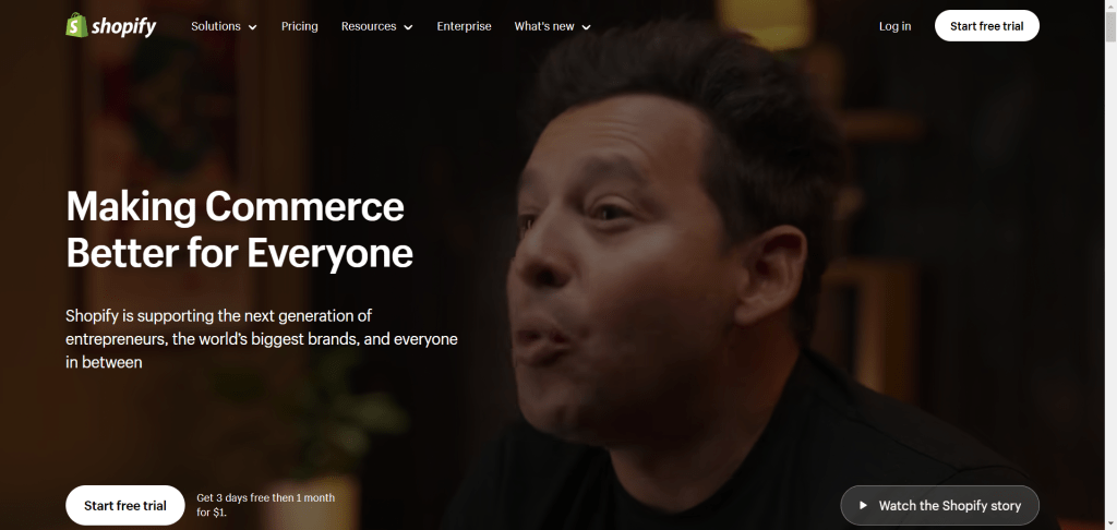 Shopify website