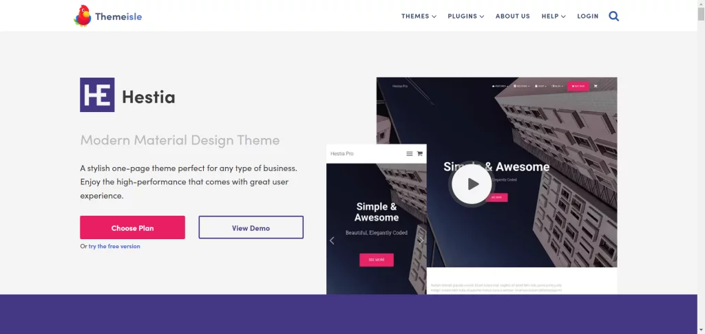 Hestia Multi Purpose WordPress Theme Hesitia WordPress theme