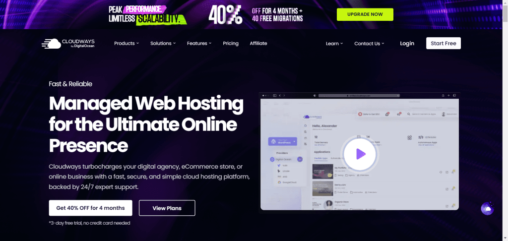 Cloudways Black Friday page