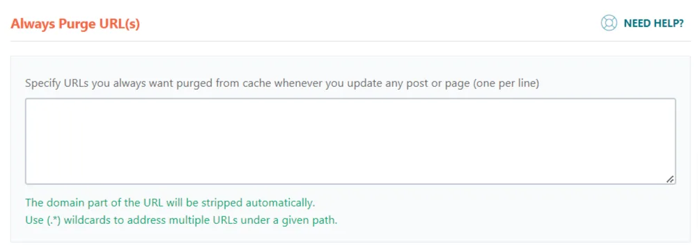 WP Rocket - Always Purge URLs
