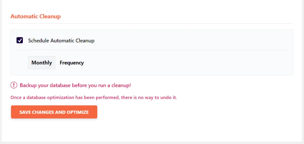 WP Rocket database optimization tool WP Rocket - database optimization tool