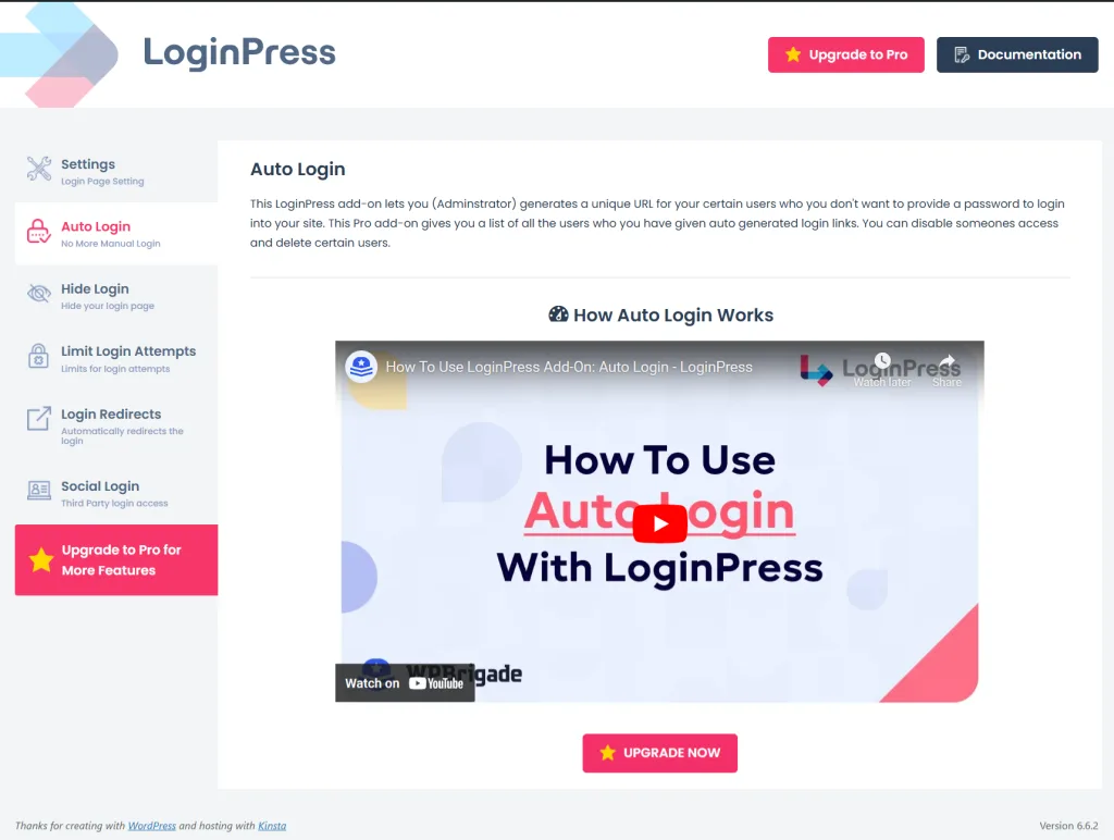 LoginPress setting page LoginPress plugin setting page