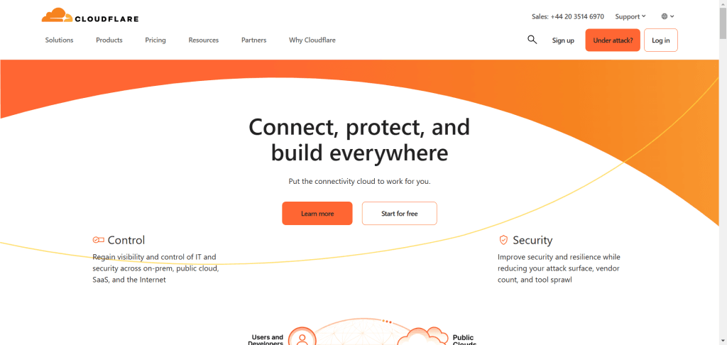 Cloudflare - homepage