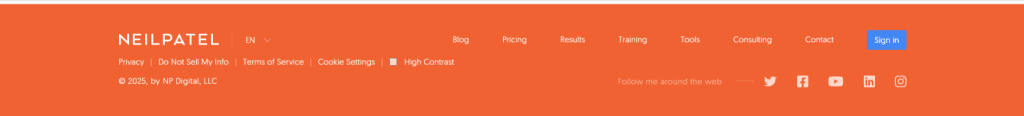 NeilPatel Footer example