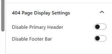 Astra Theme display settings for custom 404 page