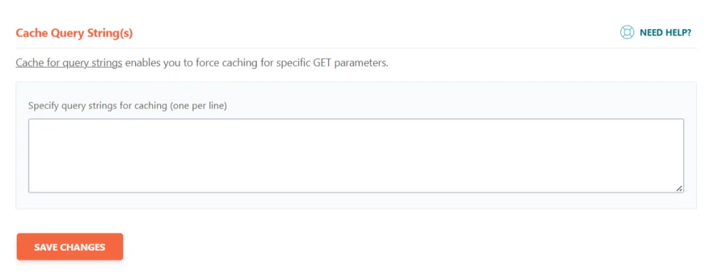 WP Rocket Cache Query String field WP Rocket Cache Query String field