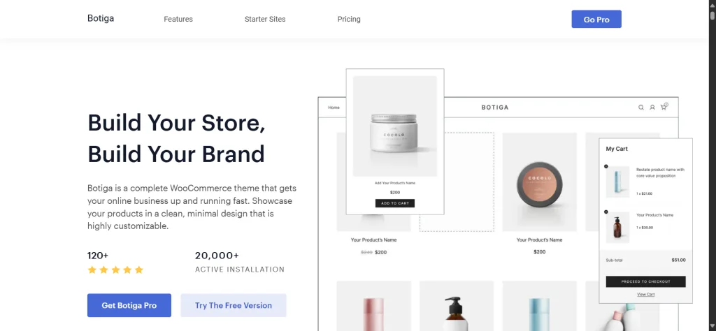 Botiga theme fromaTheme landing page Botiga theme fromaTheme - landing page