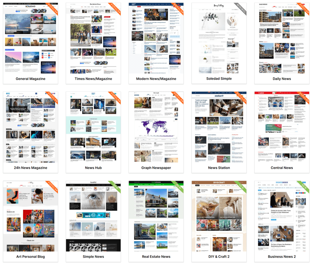 Soledad demo starter templates
