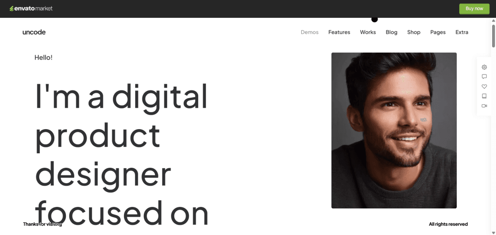 Uncode theme demo page