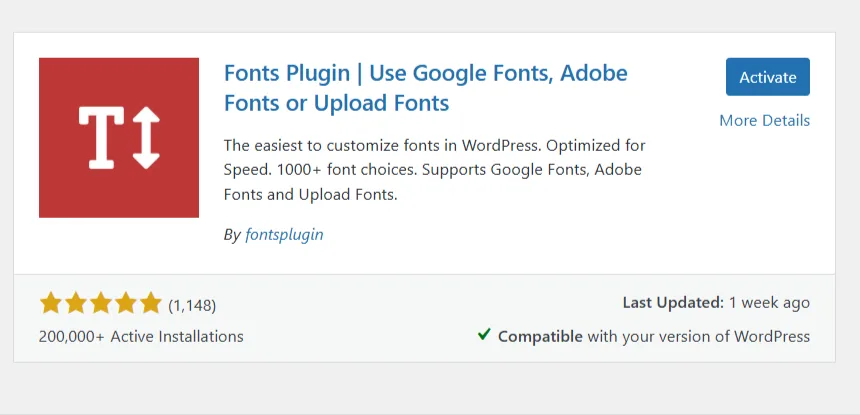 Olympus WordPress plugin activation page in WP admin with over 200,000 active installations.