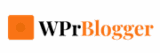 WPrBlogger brand logo featuring an orange square icon with a central dot next to the text "WPrBlogger" in black and orange.